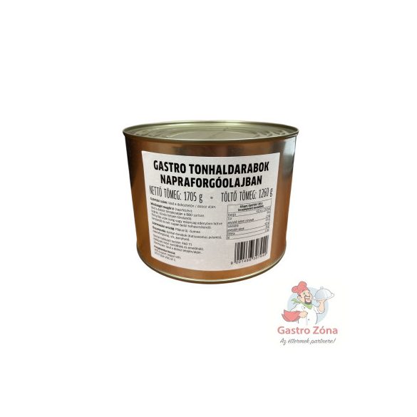 GASTRO Tonhaldarabok napraforgó olajban 1705g